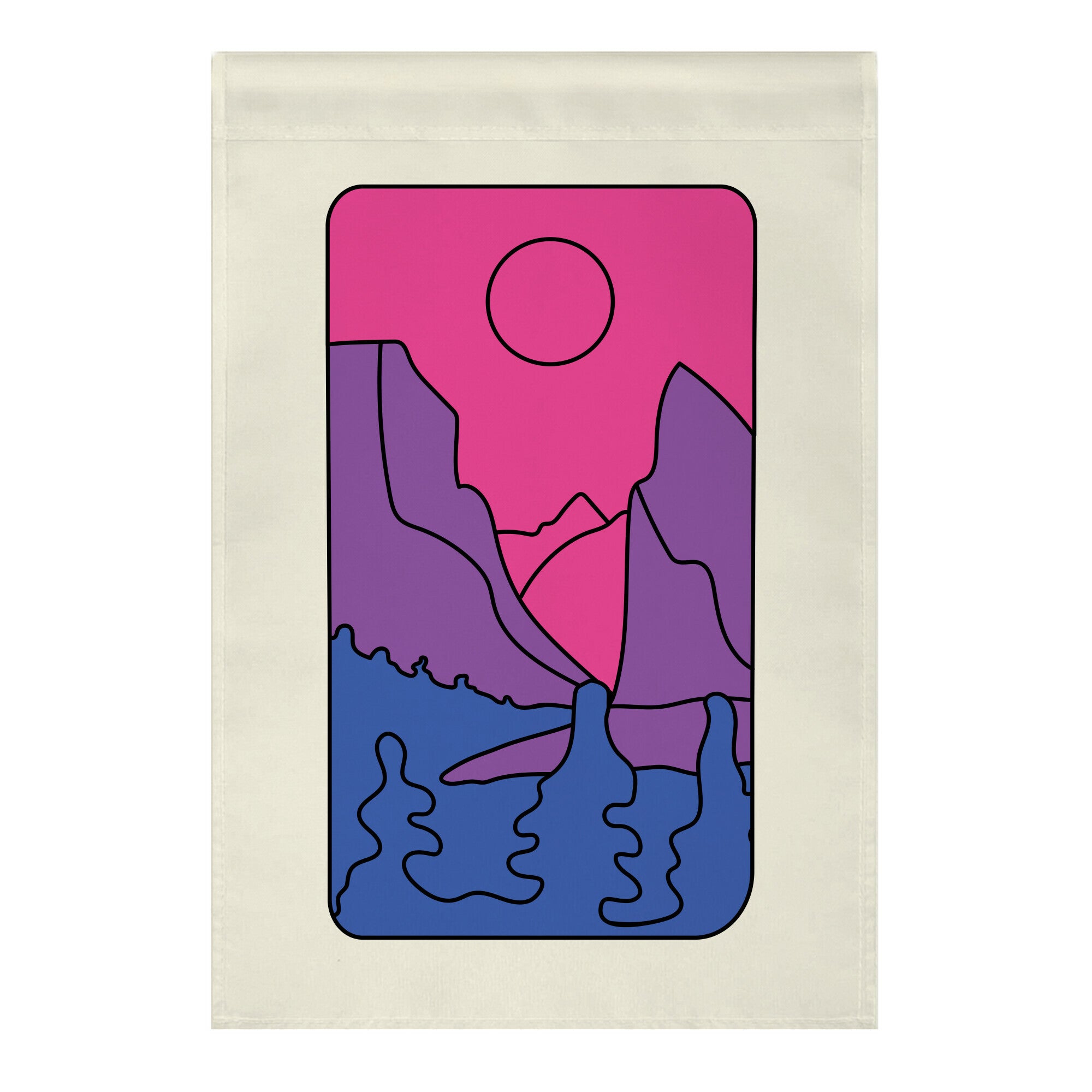 Groovy Pride Flag Landscapes: Bi Flag Garden Flag